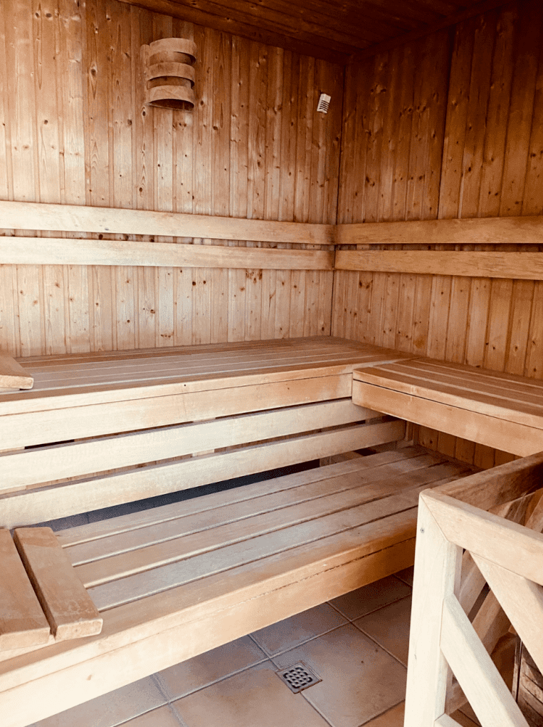 Interior of the Clos Saint Gatien Sauna